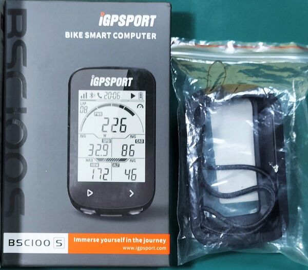 iGPSPORT BSC100S本体+シリコンケース+フイルム+落下防止ストラップ 基本SET iGPSPORT GPS