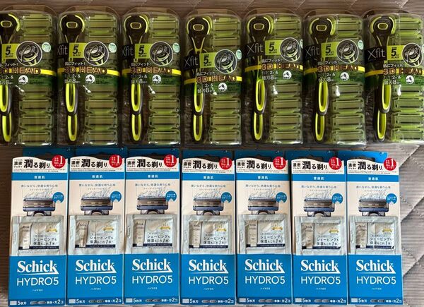 Schick HYDRO5 PREMIUM、普通肌、貝印、KAI、Xfit替刃8、クロスフィット、計14個