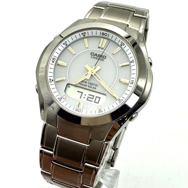 【美品】CASIO カシオ ウェーブセプター リニエージ タフソーラー 腕時計