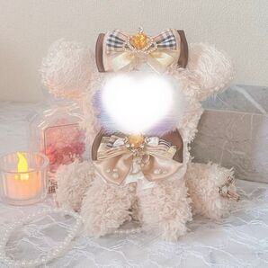 おすわり ぬい服 16cm 着ぐるみ くま ブラウン ベージュ イエロー