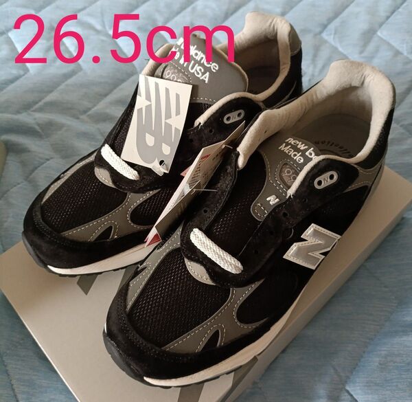 新品未使用 26.5cm New Balance ニューバランスMade in USA MR993BK ブラック 黒