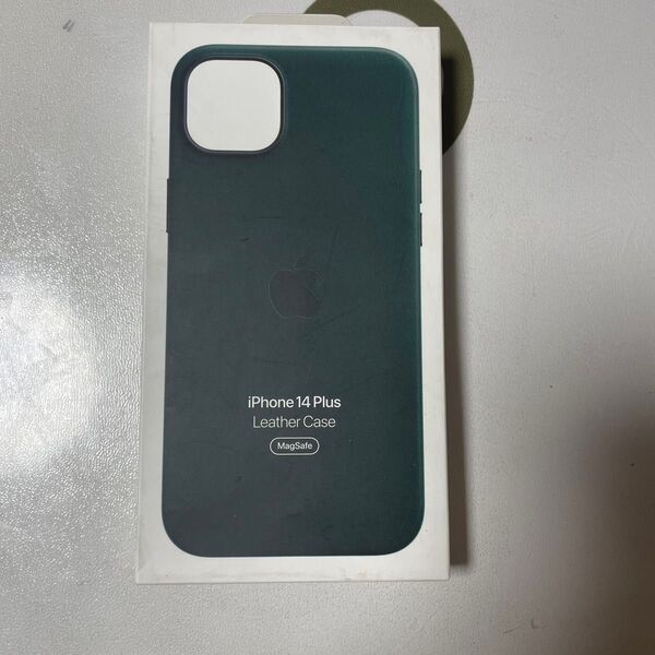 未開封 Apple 純正 正規品 MagSafe対応iPhone 14 Plusレザーケース - フォレストグリーン
