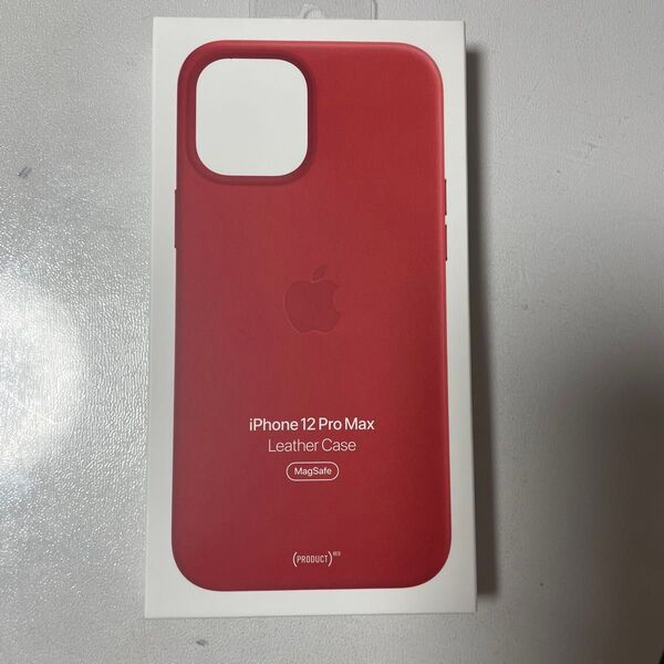 未開封 Apple アップル 純正 正規品レーザーケースiPhone12 Pro MAX用 プロダクトレッド MagSafe対応