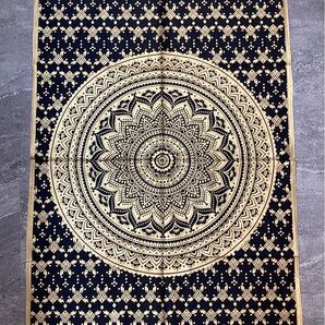 タペストリー 曼荼羅 エスニック 壁掛け インテリア ゴールド