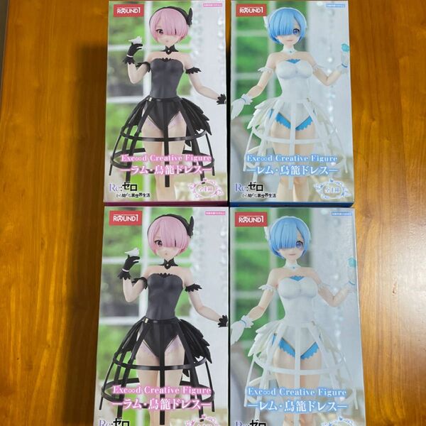レム&ラム・鳥籠ドレスフィギュア4つセット Re:ゼロから始める異世界生活