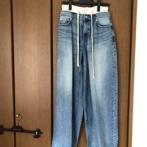 TODAYFUL Layered Waist Denim 新品未使用 完売品 25サイズ デニム ワイドパンツ 2024SS