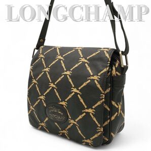 LONGCHAMP ワンショルダー メッセンジャーバッグ ホース柄 ヴィンテージ