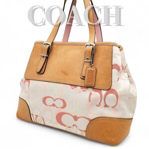 COACH ハンドバッグ トートバッグ シグネチャー オプティック レザー