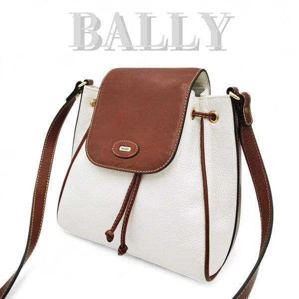 BALLY ショルダーバッグ レザー イタリア製 斜め掛け クロスボディ 白