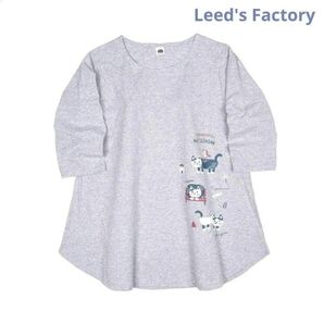 グレー ネコ 猫 ねこ 七分袖 Tシャツ クスグル かわいい 春秋 マチルダ