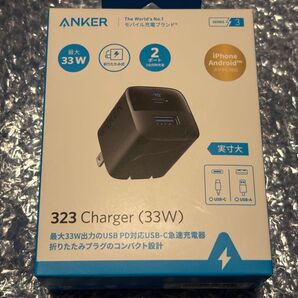【新品未開封】 Anker Charger 323 (33w)急速充電器 ブラック1点 USB-C、USB-A