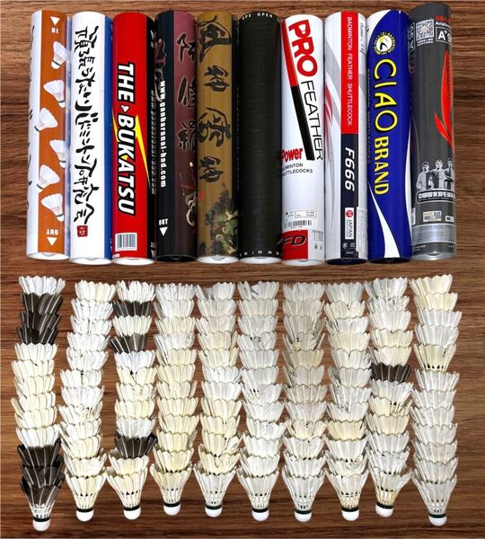 中古バドミントンシャトルコック10ダースまとめ売り