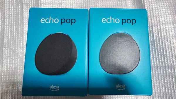 新品未開封 Echo Pop コンパクトスマートスピーカー with Alexa チャコール 2個セット