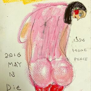 妻の絵 パステル画 アート作品