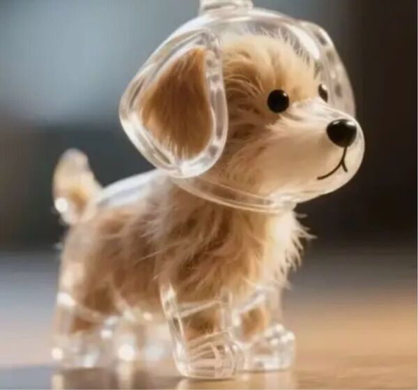 犬の毛玉入れキーホルダー