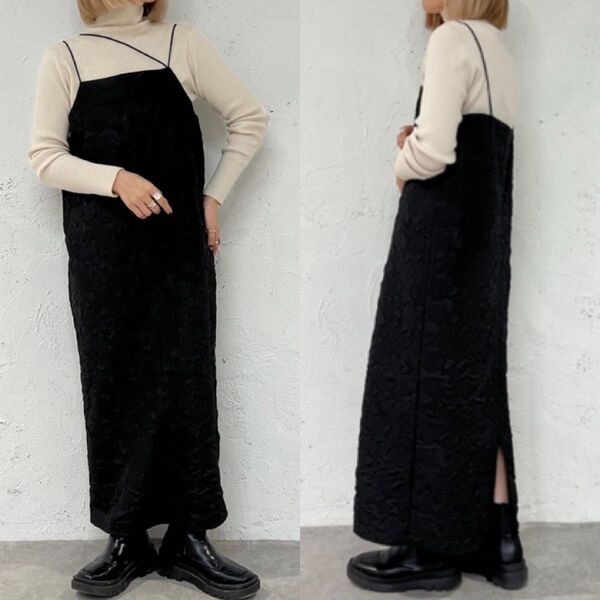 apres jour mignon★ふくれジャガードキャミワンピース★
