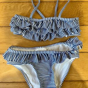 H&M 女の子 水着 ネイビー 1歳半~2歳