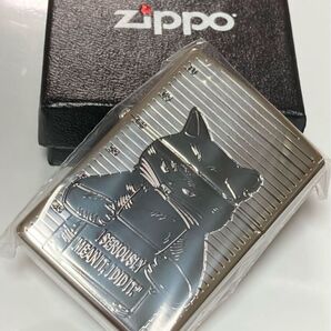 猫 犯人 シルバー ZIPPO