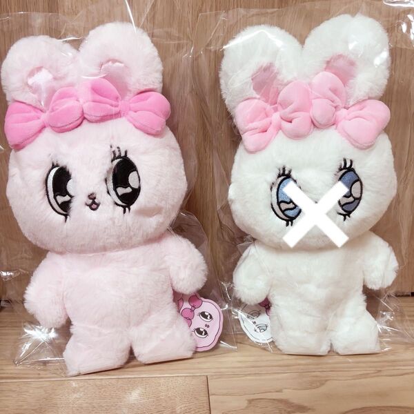 エスターバニー Sサイズ ぬいぐるみ クリームバニー ピンク 白