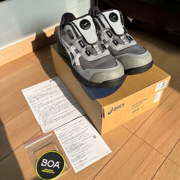 asics アシックス 安全靴 WINJOB CP209 27cm グレー シートロック/ホワイト