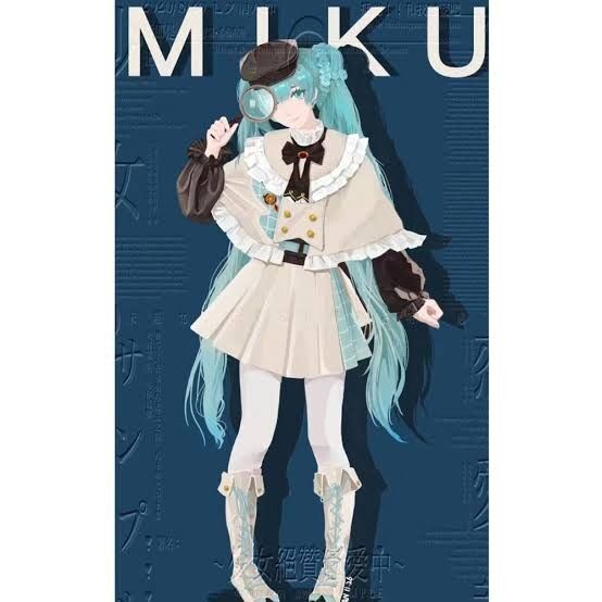 初音ミク 少女探偵 コスプレ衣装+ウィッグ+靴カバーフルセット