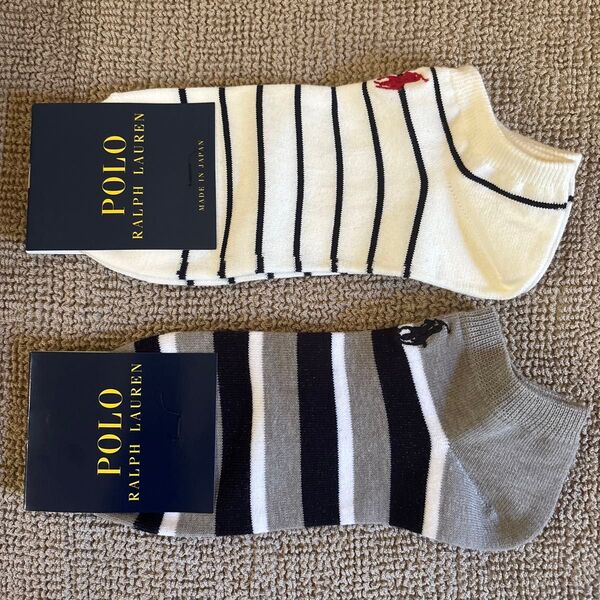 ラルフローレン RALPH LAUREN ソックス ナイガイ2足セット 25〜27cm 未使用 美品