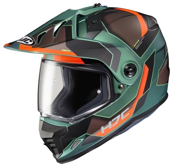 HJC HELMETS(エイチジェイシーヘルメット) バイクヘルメット オフロード グリーン サイズ:L DS-X1 シナジー