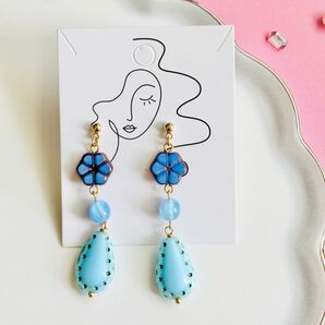 推し色アクセサリー 青系 ピアス イヤリング