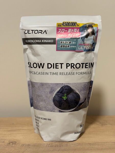 ULTORA ウルトラ スロープロテイン ホエイ カゼイン プロテイン 黒ゴマきなこ風味 1kg