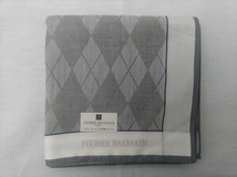 【正規品】Pierre Balmain / ピエール・バルマン ハンカチ グレー アーガイル dyh-3983_画像1