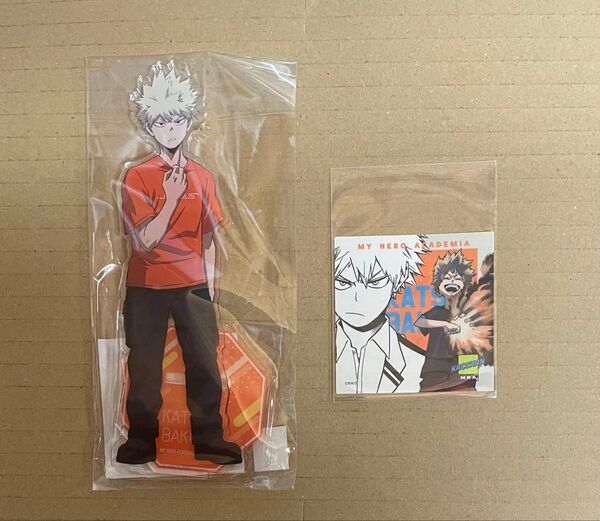 爆豪勝己 東京ジョイポリス アクリルスタンド ジャンプショップ アートステッカー 2点セット 僕のヒーローアカデミア ヒロアカ
