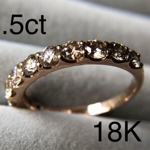 《豪華》ダイヤモンド1.5ct ハーフエタニティリング(うるうるでとても綺麗です)