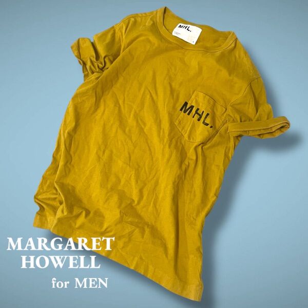 美品 MHL. マーガレットハウエル 半袖Tシャツ マスタード Lサイズ