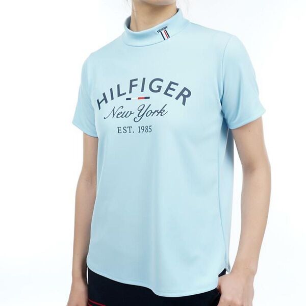 ゴルフウェア 春夏 秋 レディース 女性 トップス シャツ 半袖 Tシャツ ポロシャツ UV ハイネック モックネック ロゴ