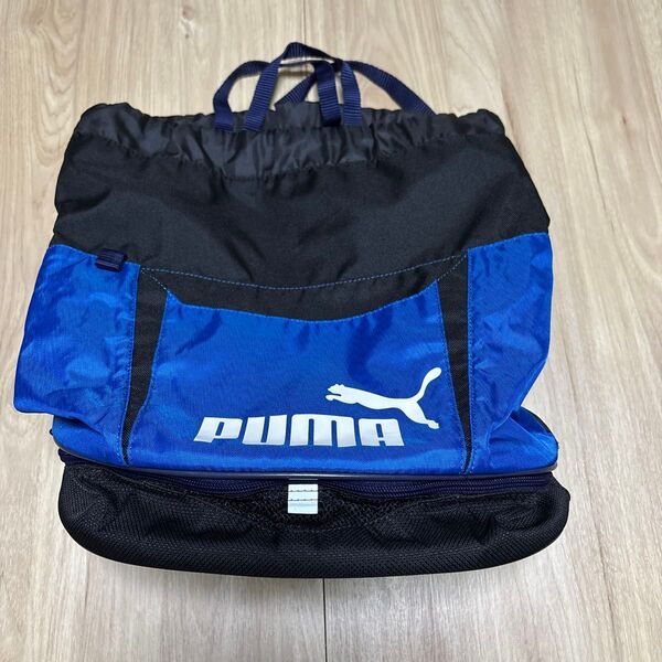 PUMA 巾着バッグ ブルー/ブラック