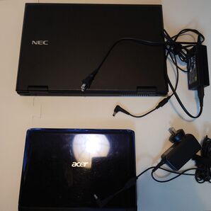 NEC VersaPro PC-VK25LANFN &Acer ASPIRE ONE 532h-B123 ノートPC 2台 セット