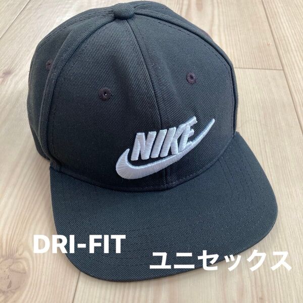 NIKE キャップ ブラック フリーサイズ ユニセックス DRI-FIT 刺繍ロゴ ナイキ 黒