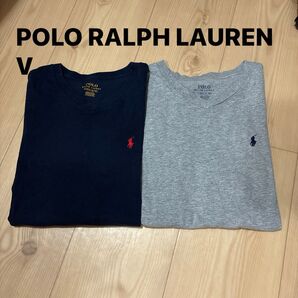 POLO RALPH LAUREN VネックTシャツ 2枚セット メンズ レディース