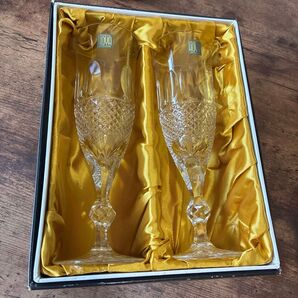 クリスタル グラス ペア 箱付 HOYA Crystal ホーヤクリスタル シャンパングラス