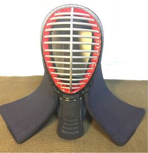 ★国内最大手老舗メーカーミツボシ社 人気実践型シリーズ★上質軽量織刺ミシン刺 面(顎:濃紺斜め刺)ジュラルミン面金(68cm)