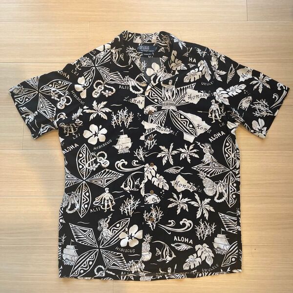 美品 Polo Ralph Lauren ポロラルフローレン アロハシャツ Lサイズ オープンカラー