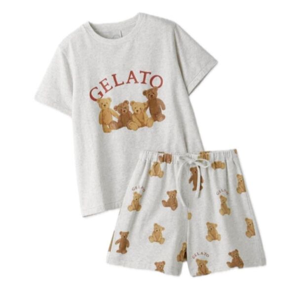 ジェラピケ ジェラートピケ ベアー くま ロゴ Tシャツ 新品 未使用 半袖 半ズボン ショートパンツ パジャマ