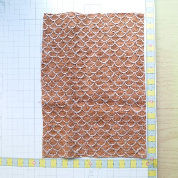 ミナペルホネン mermaid マーメイド はぎれ ブラウン系 レア ハンドメイド パッチワーク