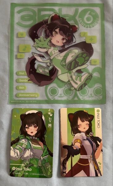 にじさんじ さんばか 6th anniversary にじストア 特典 ランダムミニクリア色紙 メタルカード 戌亥とこ