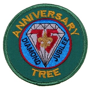 ZG69 DIAMOND JUBILEE ANNIVERSARY TREE ボーイスカウト BSA 丸形 ワッペン パッチ ロゴ エンブレム アメリカ 米国 USA 輸入雑貨