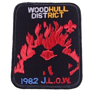 ZG88 80s WOODHULL DISTRICT 1982 J.L.O.W. ワッペン パッチ ロゴ エンブレム アメリカ 米国 USA 輸入雑貨