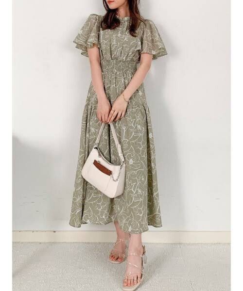 dazzlinダズリン バックリボンプリントワンピース