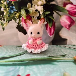 シルバニアファミリーの赤ちゃんのお洋服と帽子 ハンドメイド