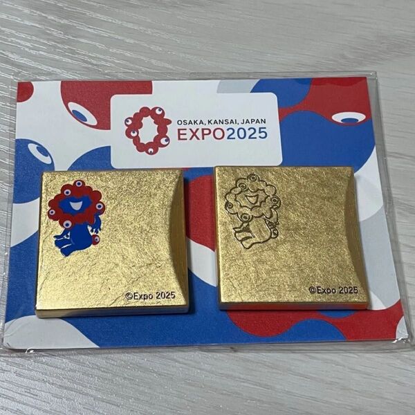 会場限定 大阪 関西万博 EXPO2025 金沢/箔一 金沢箔 箸置き 2個入 ミャクミャク 金箔