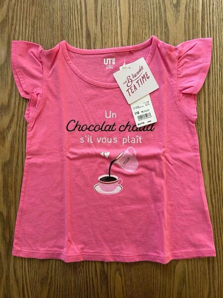 ユニクロ UNIQLO Tシャツ カットソー ピンク 半袖Tシャツ 110cm 女の子 UT 子供服 トップス